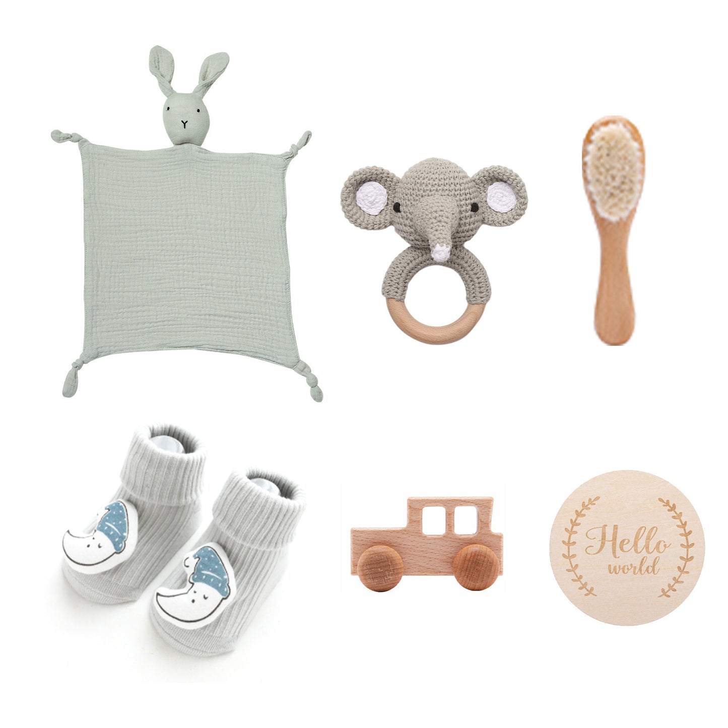 Soft and Cuddly: Infant Comfort Rattle Rabbit Bath Towel Gift Set - Perfect for Baby Showers