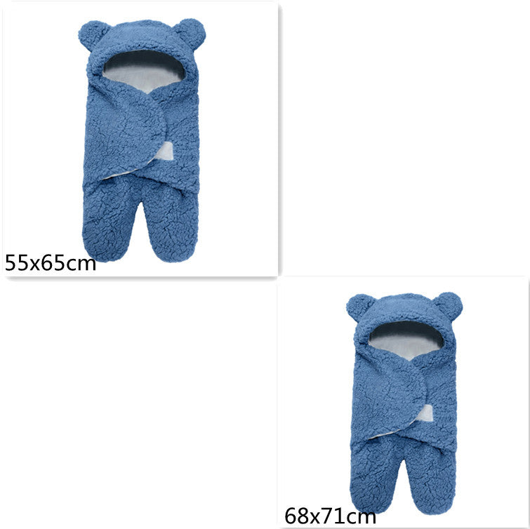 Lamb Plush Sleeping Bag | Cozy Newborn Baby Swaddling Quilt