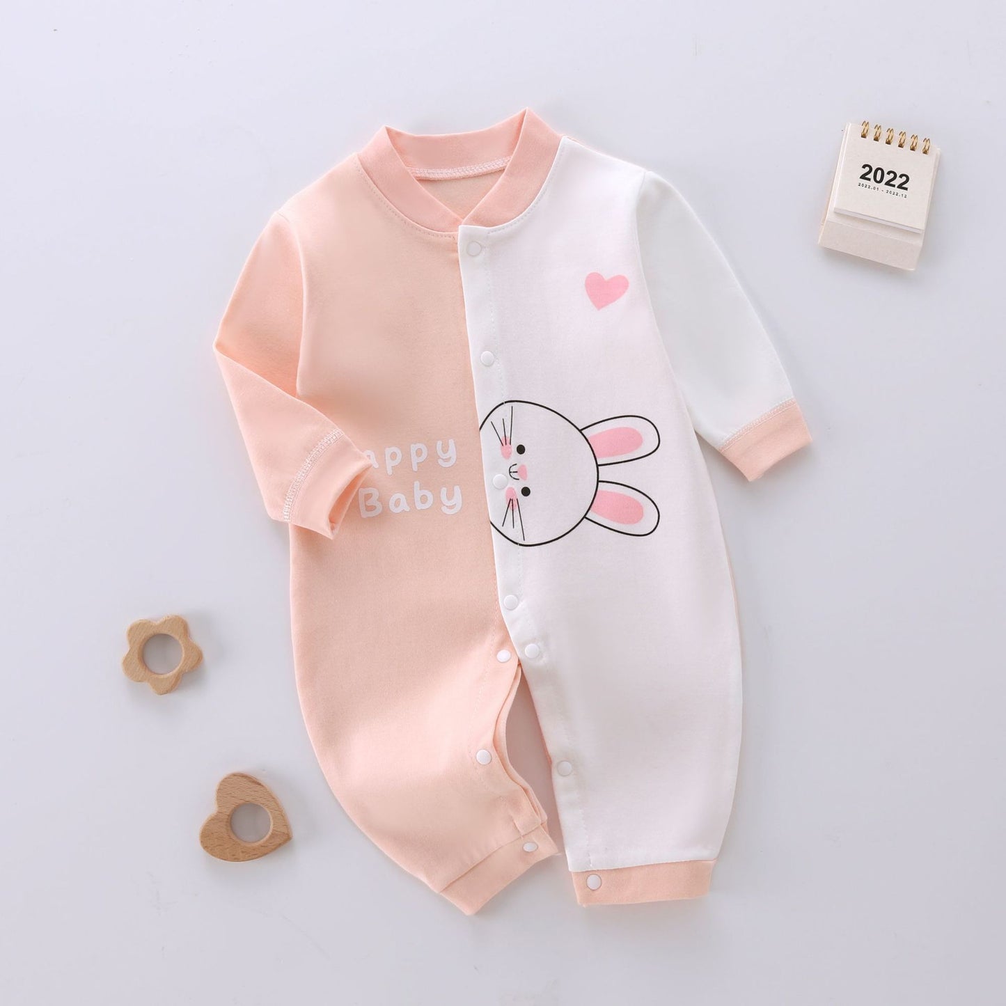 Unisex Long Sleeve Cotton Cartoon Printed Casual Climbing Suit for Babies