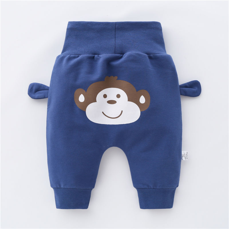 Cartoon Printed High Waist Big PP Pants for Baby - Casual Trousers