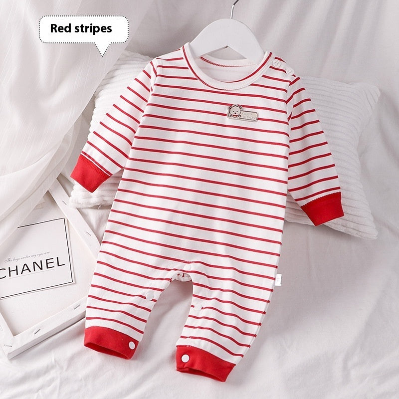 Printed Autumn Cotton Baby Romper | Cozy & Cute Infant Wear