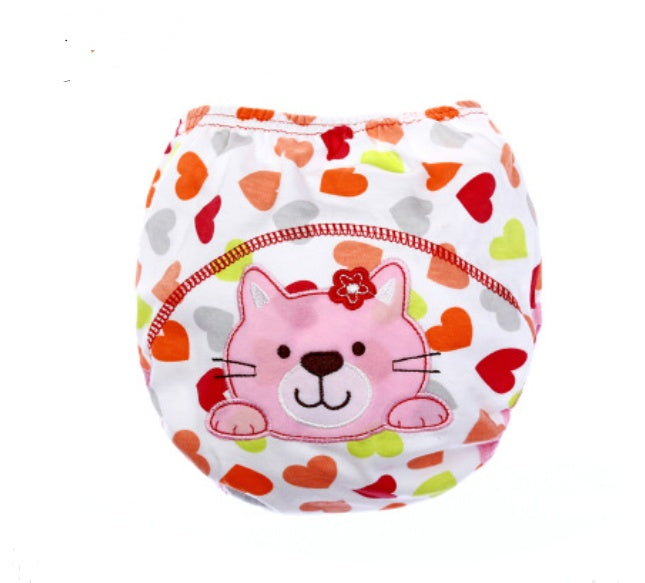 Adorable Cartoon Diaper Pants: Breathable Infant Training Pants