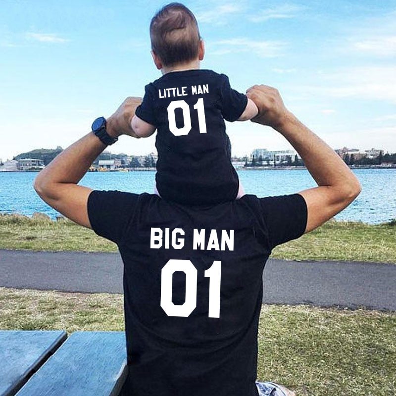 Stylish Bonding: Parent-Child Cotton T-Shirt Set for Matching Family Looks