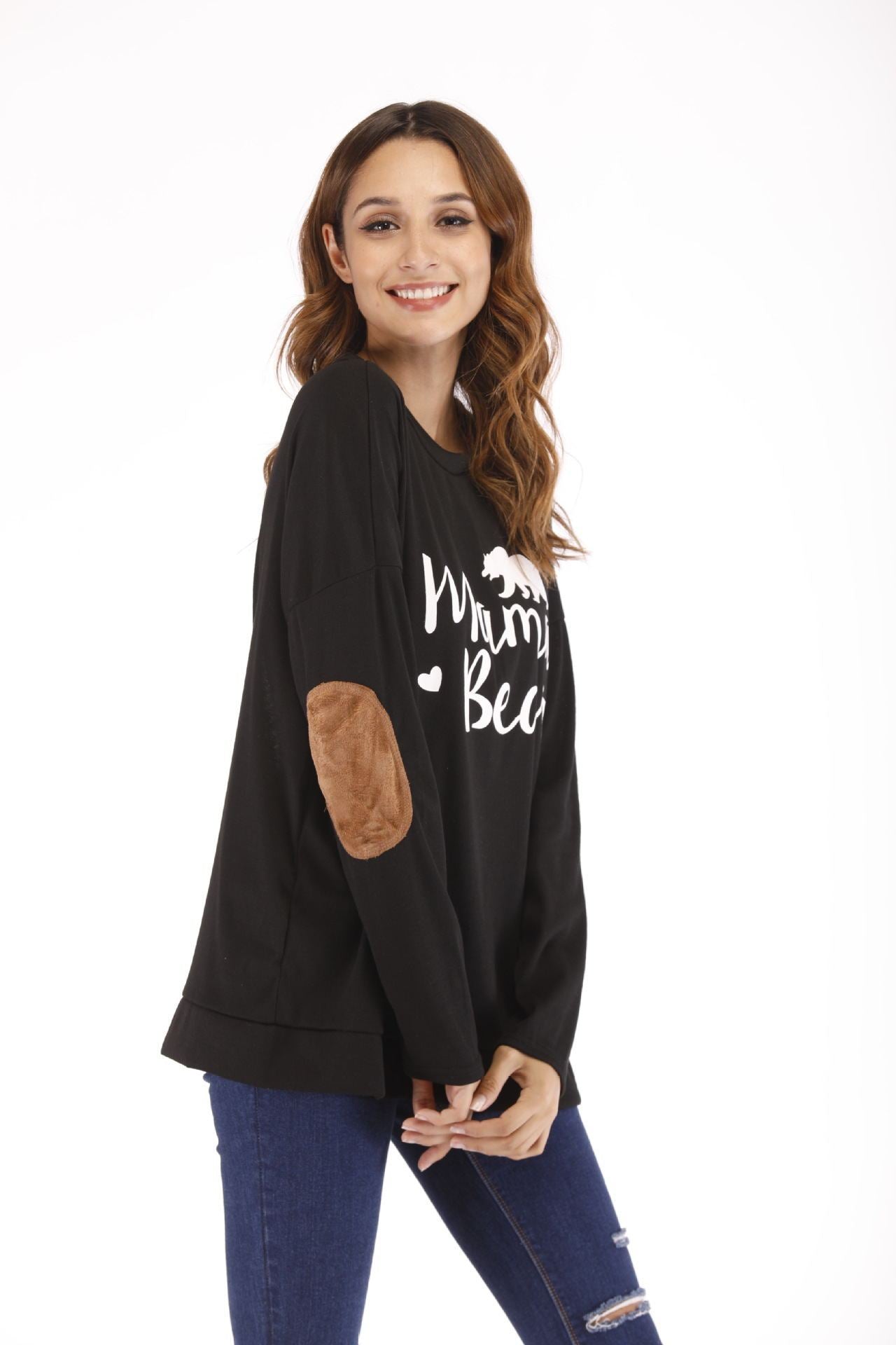 Stylish Graphic Long Sleeve Maternity Tops and Tees for Expecting Moms