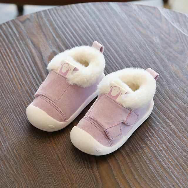Cozy and Stylish Children's Velvet Toddler Shoes for Comfortable Steps