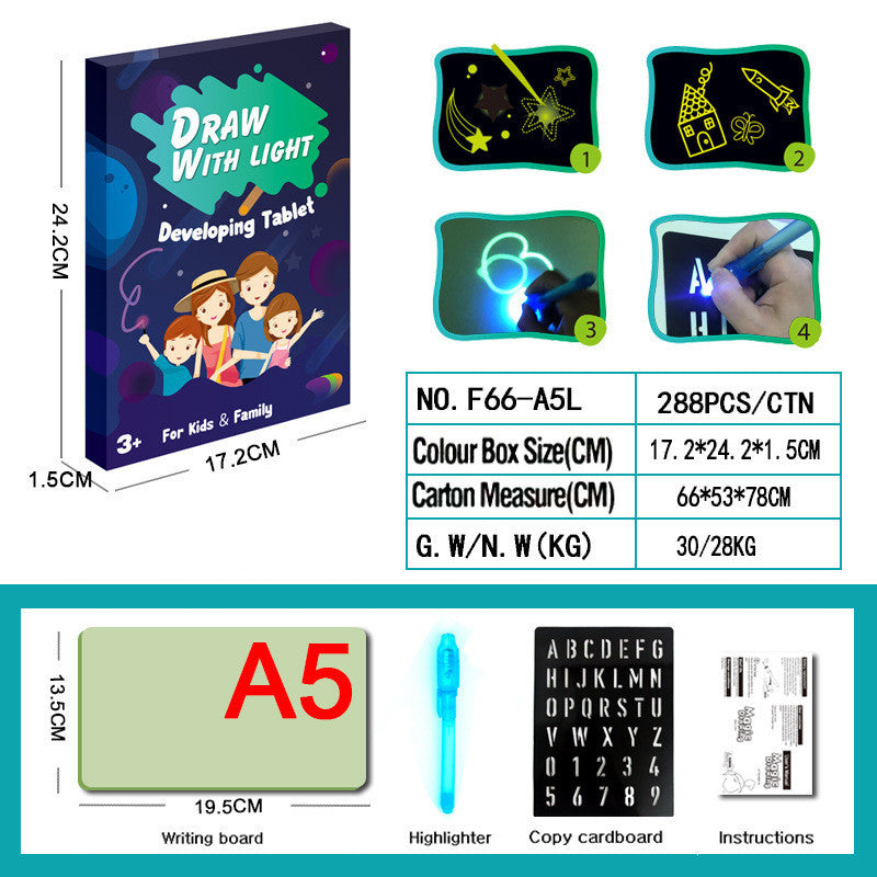 Discover Creativity: Educational 3D Magic Drawing Pad with 8 Light Effects - Perfect Puzzle Board and Sketchpad
