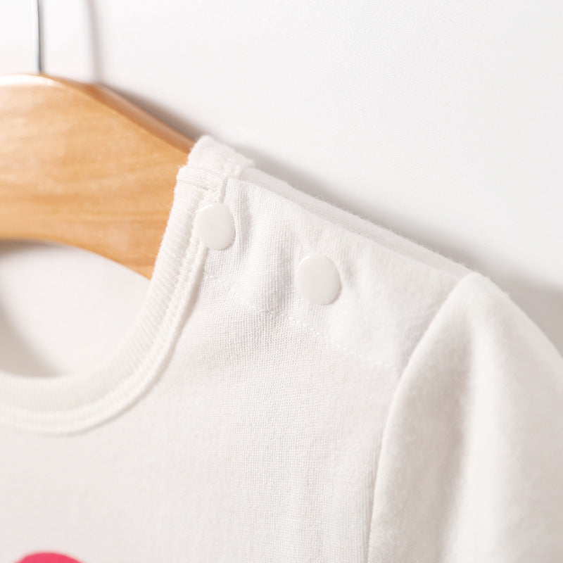 Adorable Short Sleeve Triangle Romper: Perfect for Your Little One