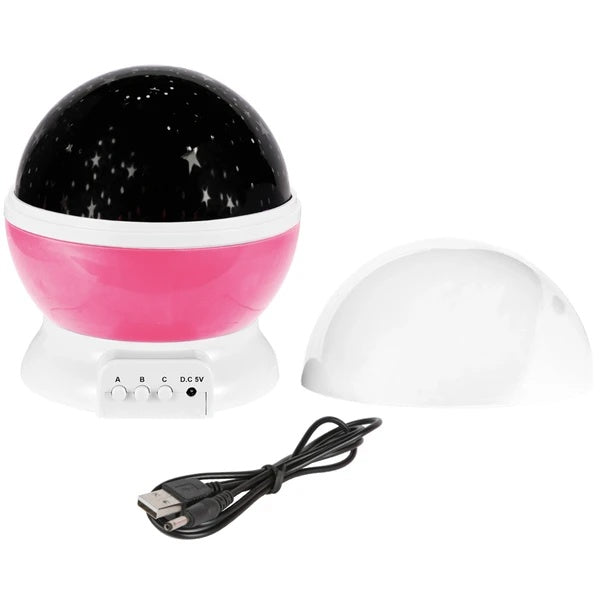 LED Star Sky Projector Night Light – Rotating Starry Lamp for Kids’ Bedroom or Nursery