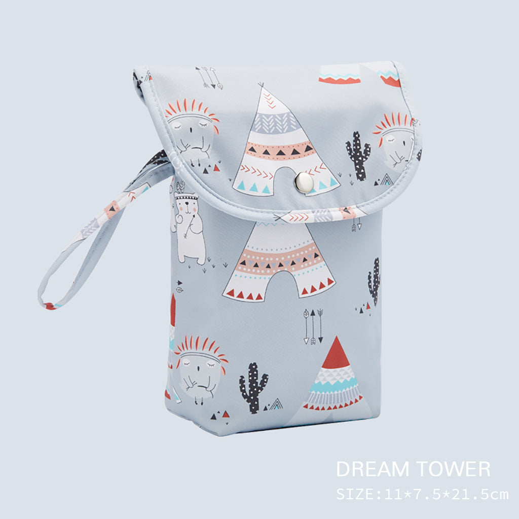 Printed Baby Diaper Storage Bag for Outings