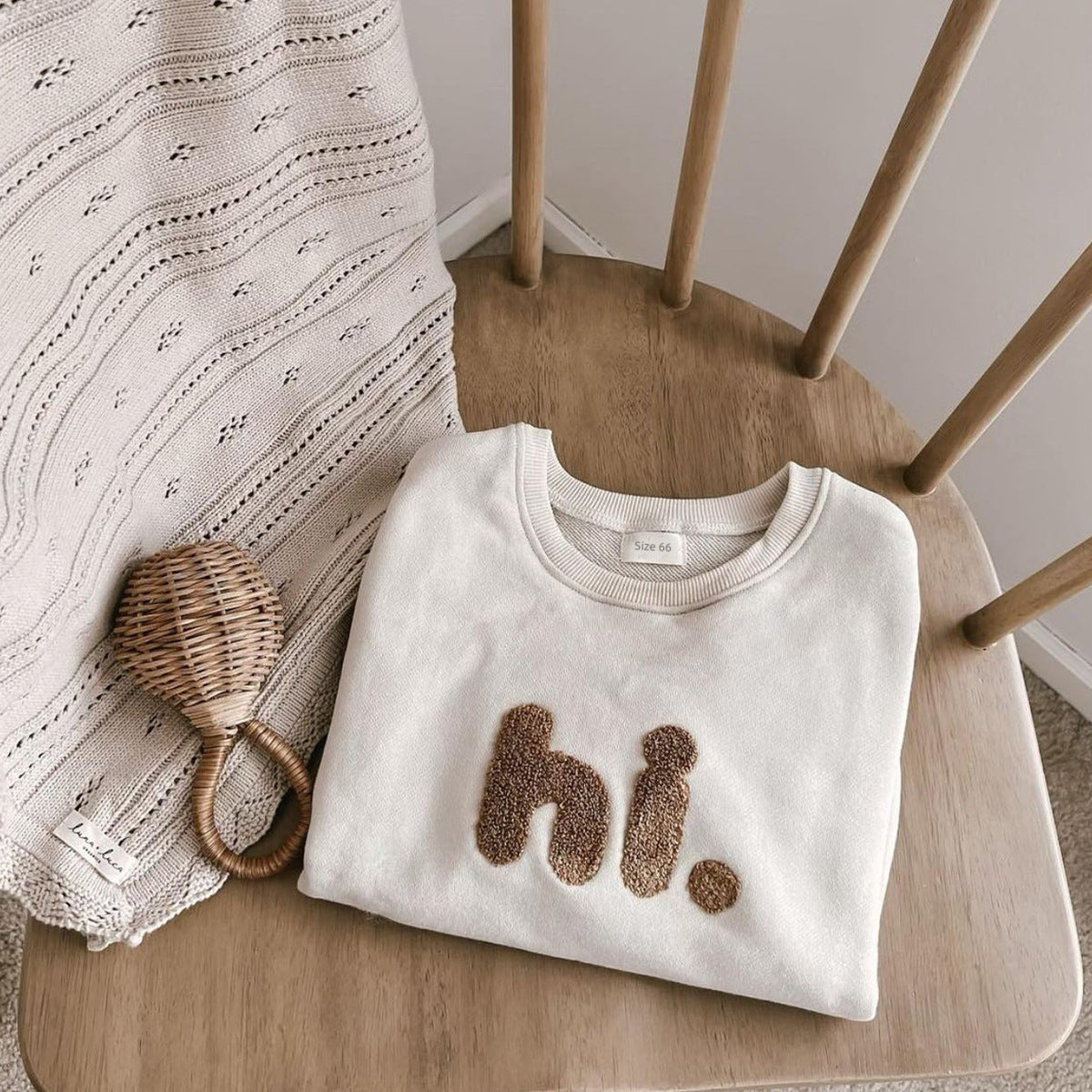 Newborn Casual Long Sleeve Letter Embroidery Romper - Comfortable Infant Wear