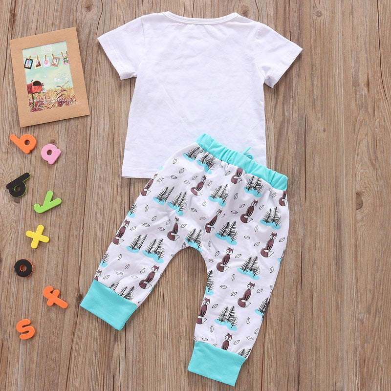 Cozy Coordination: Newborn Baby T-shirt Tops + Pants Outfit Set for Little Boys and Girls