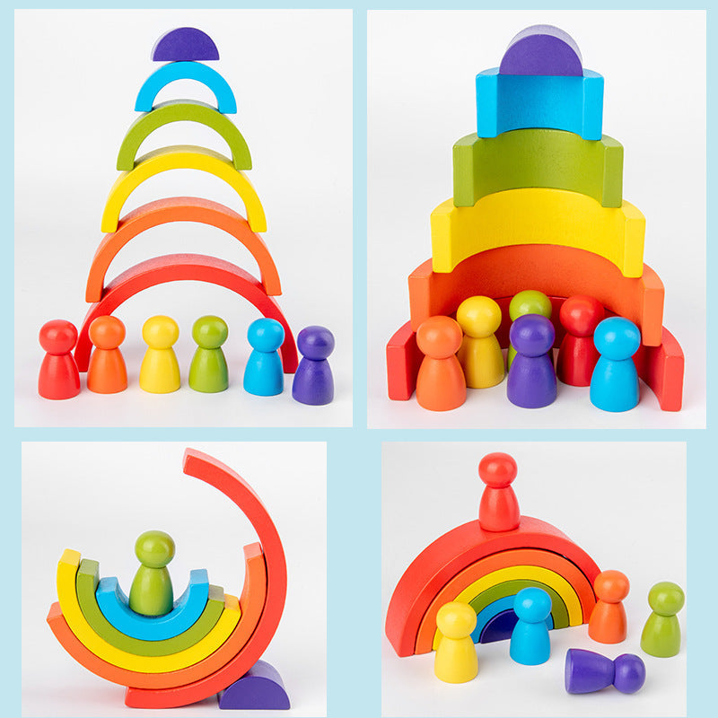 Creative Fun: Rainbow Arched Building Blocks for Imaginative Play