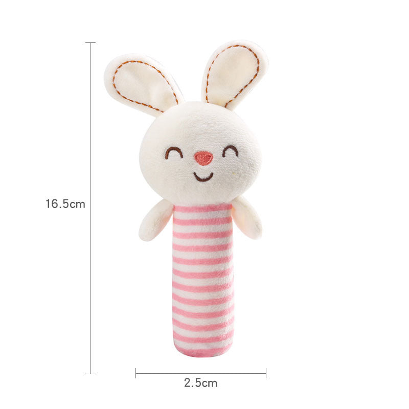 Adorable Baby Stick Animal Hand-Held Rattle Comfort Toy - Soothing and Fun