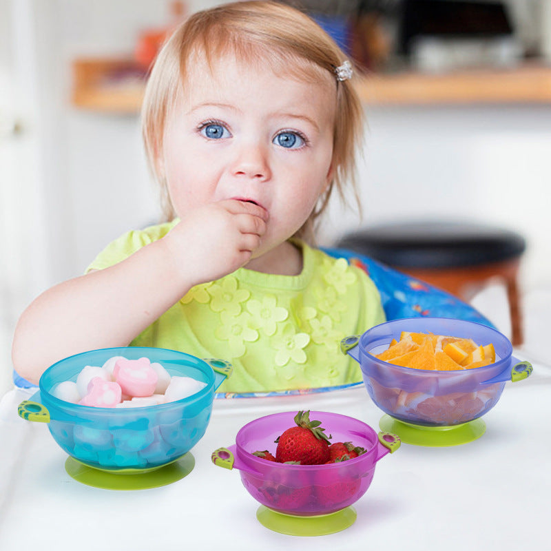 Make Mealtime Fun: Children's Tableware Food Supplement Bowl Set with Colorful Suction Cups