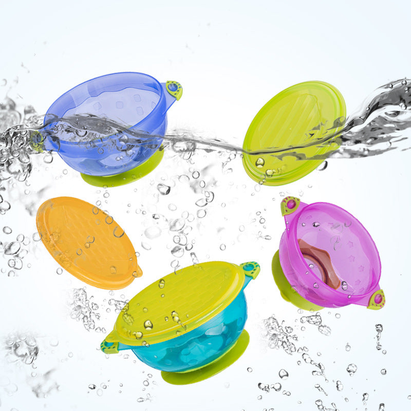 Make Mealtime Fun: Children's Tableware Food Supplement Bowl Set with Colorful Suction Cups