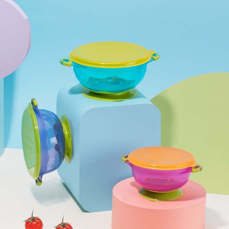 Make Mealtime Fun: Children's Tableware Food Supplement Bowl Set with Colorful Suction Cups