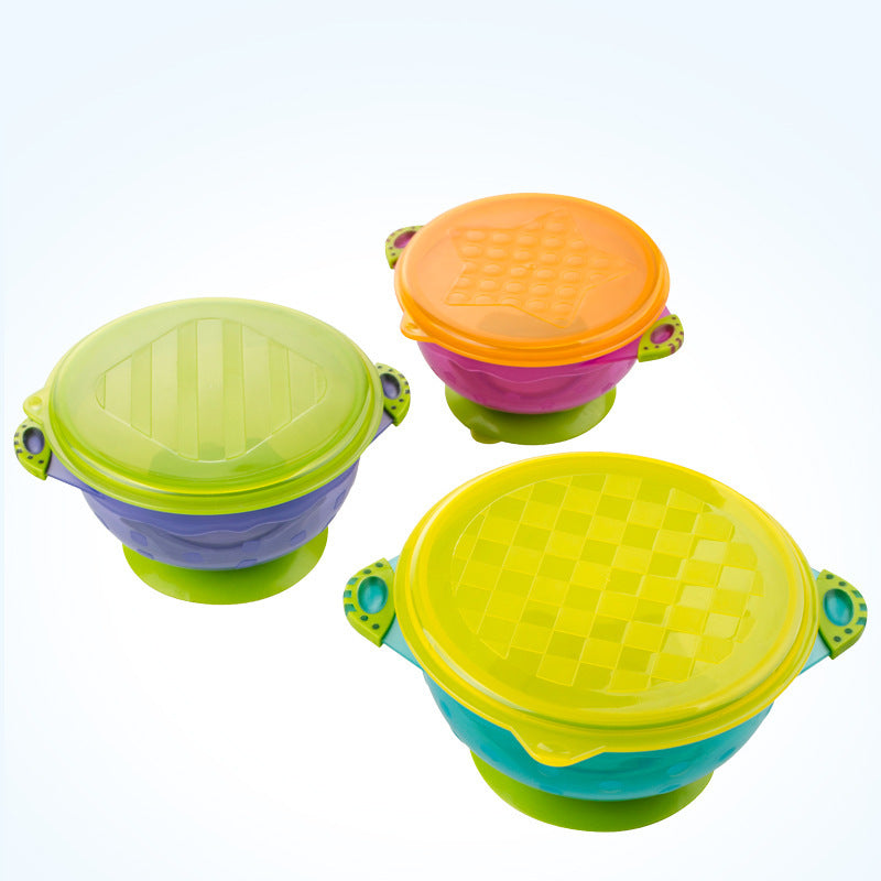 Make Mealtime Fun: Children's Tableware Food Supplement Bowl Set with Colorful Suction Cups