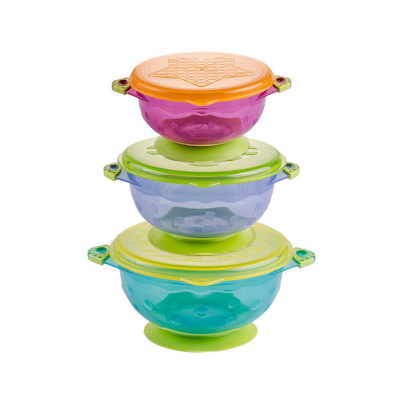 Make Mealtime Fun: Children's Tableware Food Supplement Bowl Set with Colorful Suction Cups