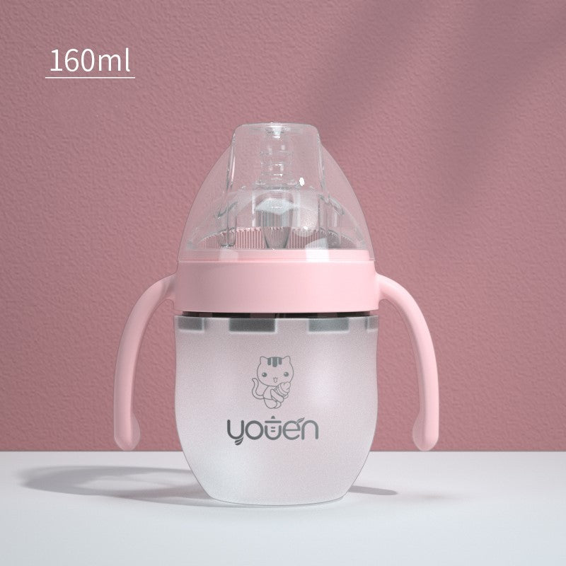 Say Goodbye to Spills: Baby Silicone Soft Anti-Drop Bottle with Straw