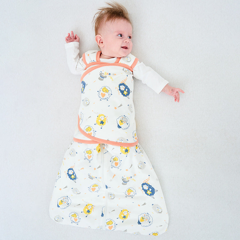 Cozy and Protective: Newborn Baby Anti-shock Cotton Sleeping Bag for Spring and Autumn