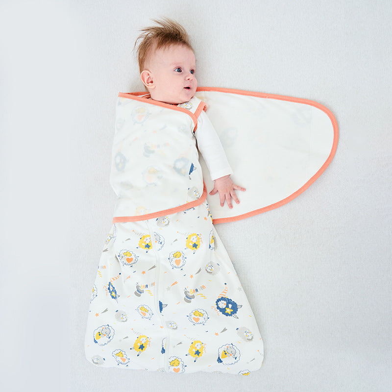 Cozy and Protective: Newborn Baby Anti-shock Cotton Sleeping Bag for Spring and Autumn