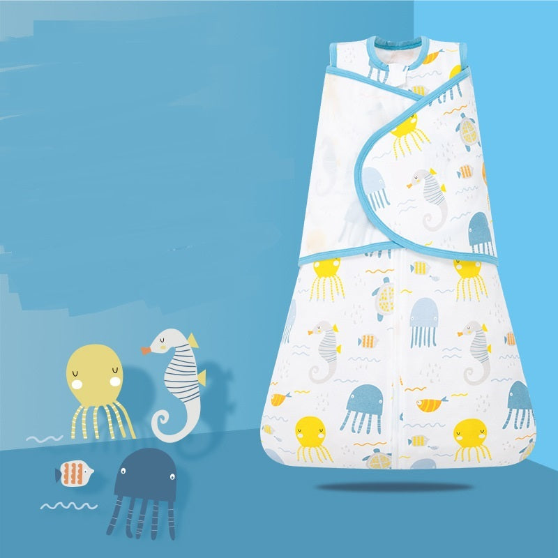 Cozy and Protective: Newborn Baby Anti-shock Cotton Sleeping Bag for Spring and Autumn
