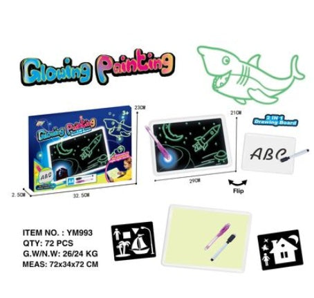 Discover Creativity: Educational 3D Magic Drawing Pad with 8 Light Effects - Perfect Puzzle Board and Sketchpad