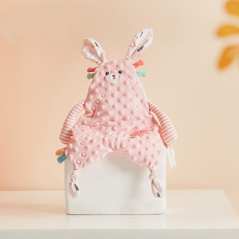 Kawaii Bunny Ears Baby Appease Towel: Nursing Teether & Comfort Cuddling Toy for Newborns and Toddlers