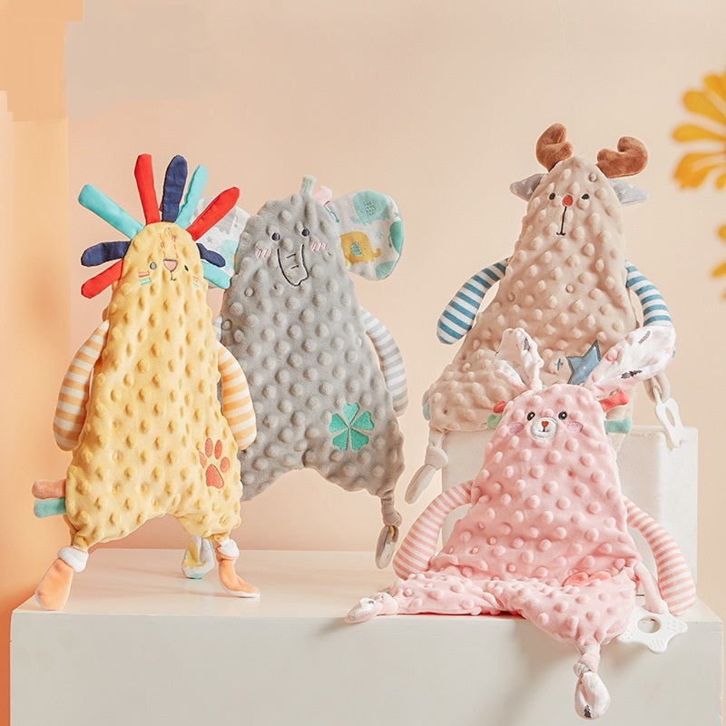 Kawaii Bunny Ears Baby Appease Towel: Nursing Teether & Comfort Cuddling Toy for Newborns and Toddlers