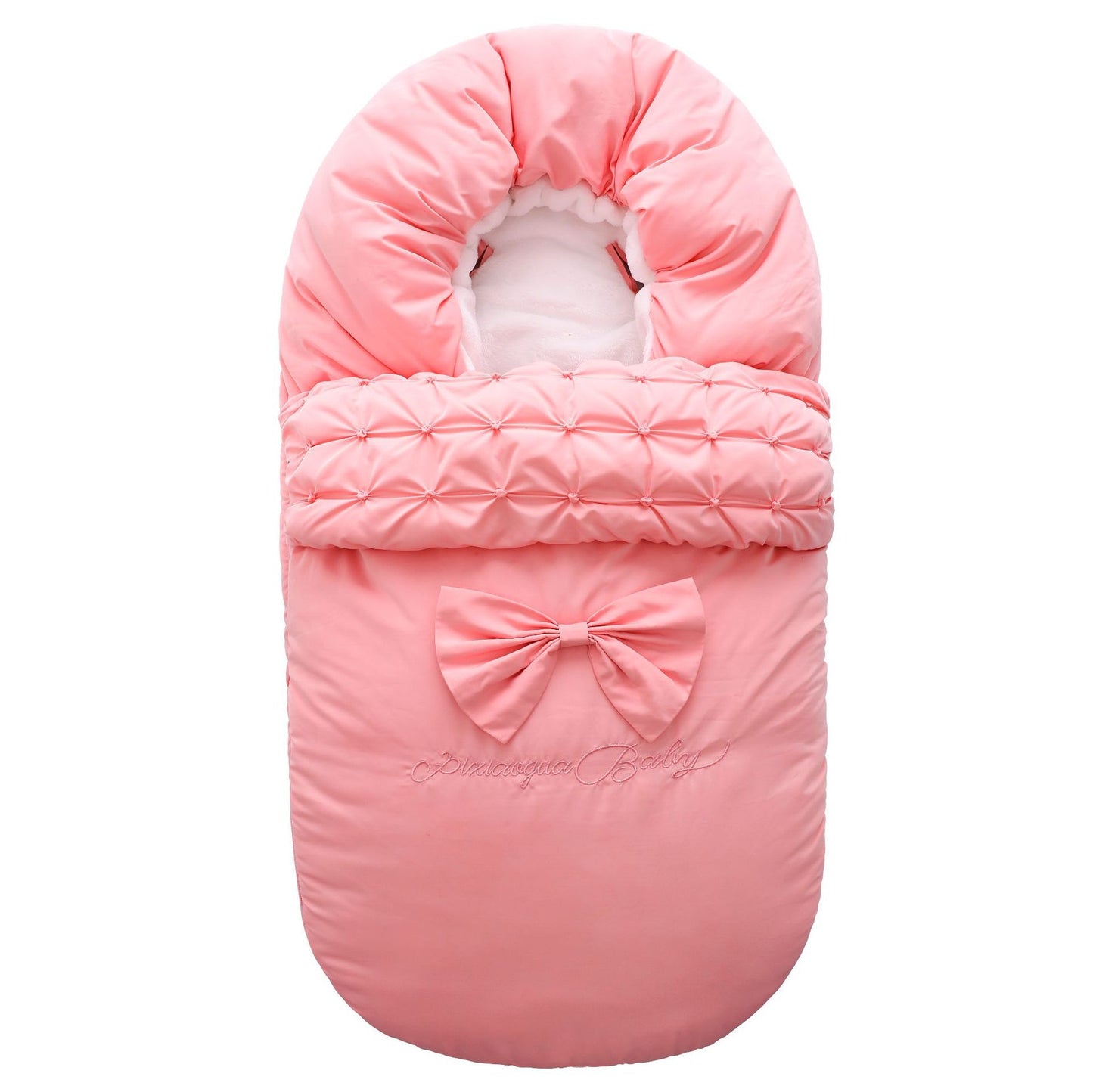 Premium Newborn Baby Sleeping Bag: Night Sacks, Blanket Wrap with Bow, Outdoor Infant Toddler Warm Winter Swaddling Stroller Wrap