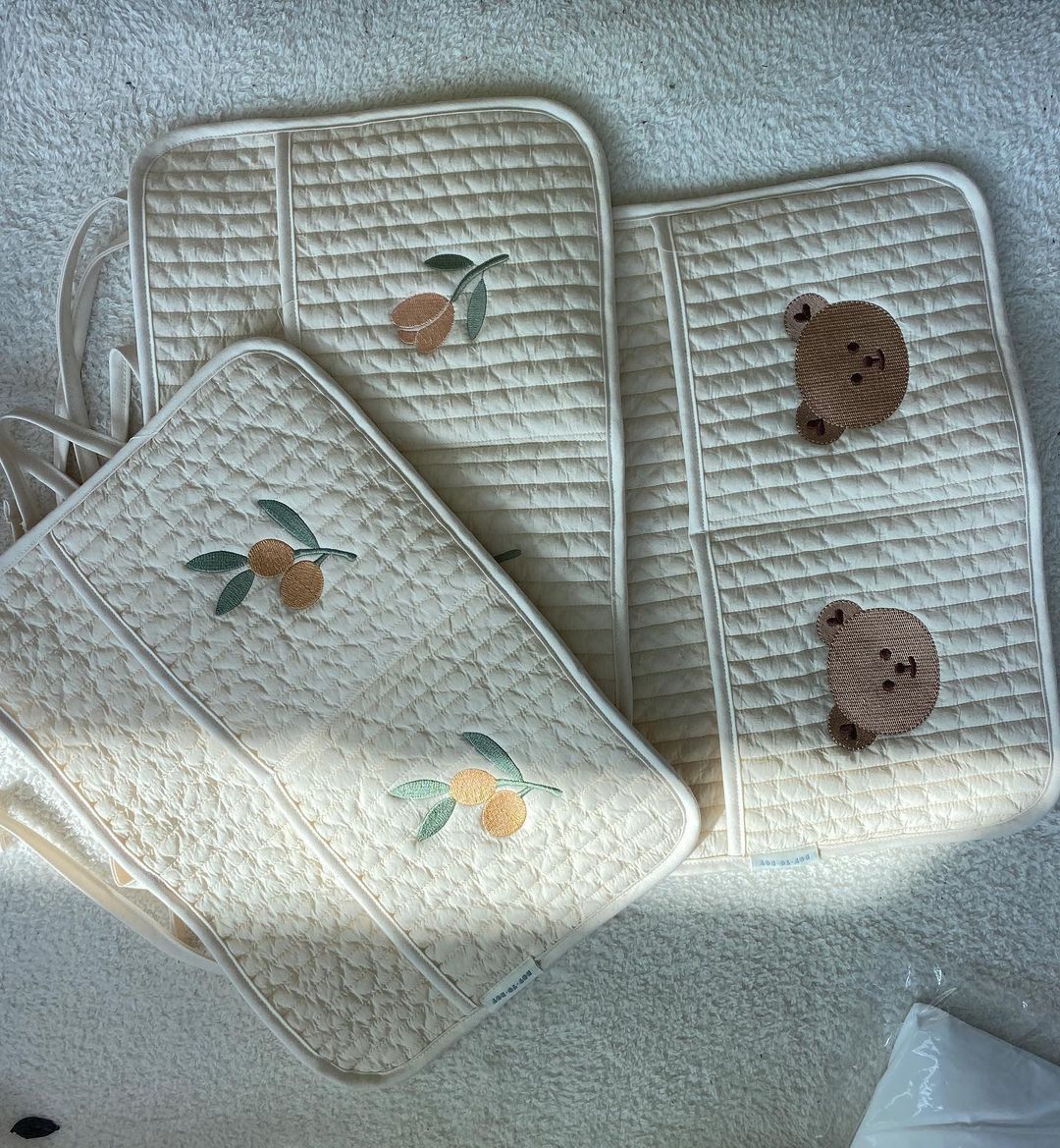 Organize with Ease: Ins Korea Crib Storage Hanging Bag - Perfect for Strollers, Diapers, Bottles, and Toys
