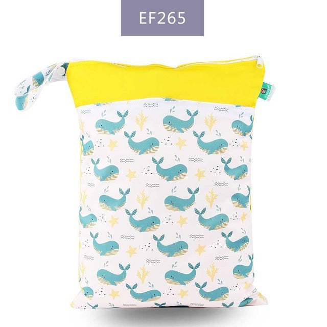 Stay Organized On-the-Go: Double Zipper Stitching Cloth Diaper Bag - Essential Baby Diaper Storage Solution