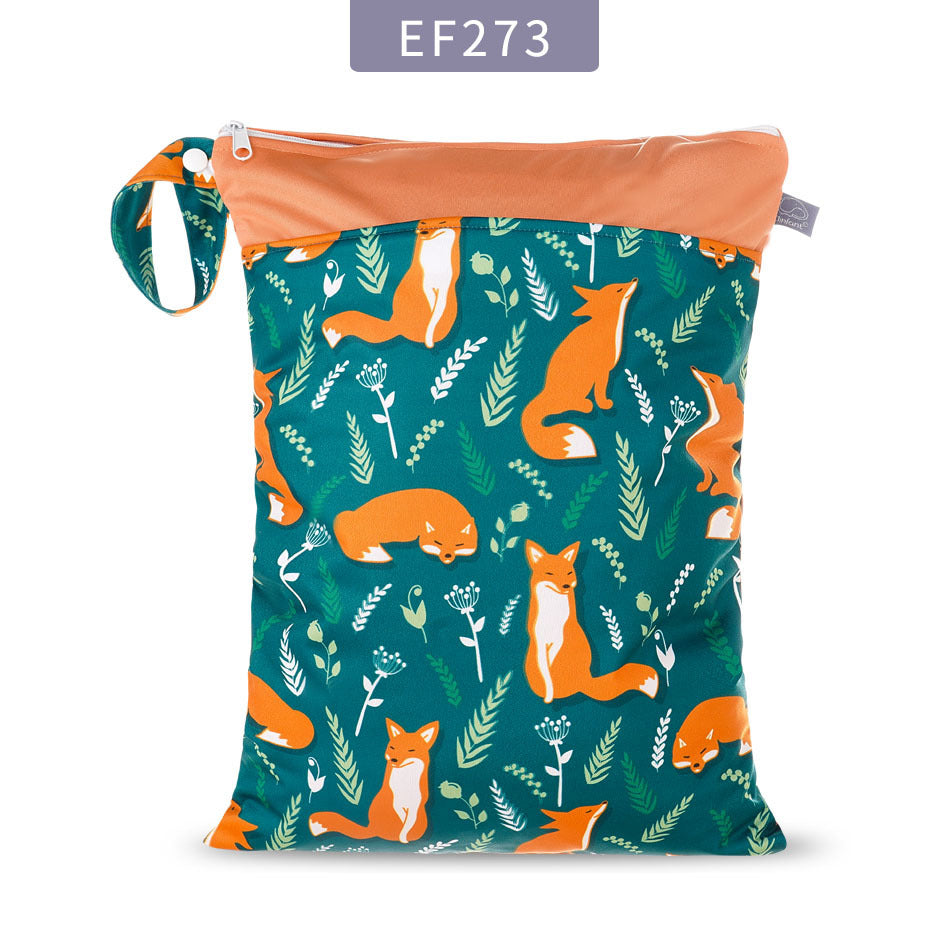 Stay Organized On-the-Go: Double Zipper Stitching Cloth Diaper Bag - Essential Baby Diaper Storage Solution