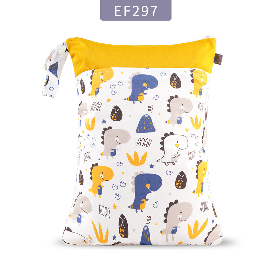 Stay Organized On-the-Go: Double Zipper Stitching Cloth Diaper Bag - Essential Baby Diaper Storage Solution