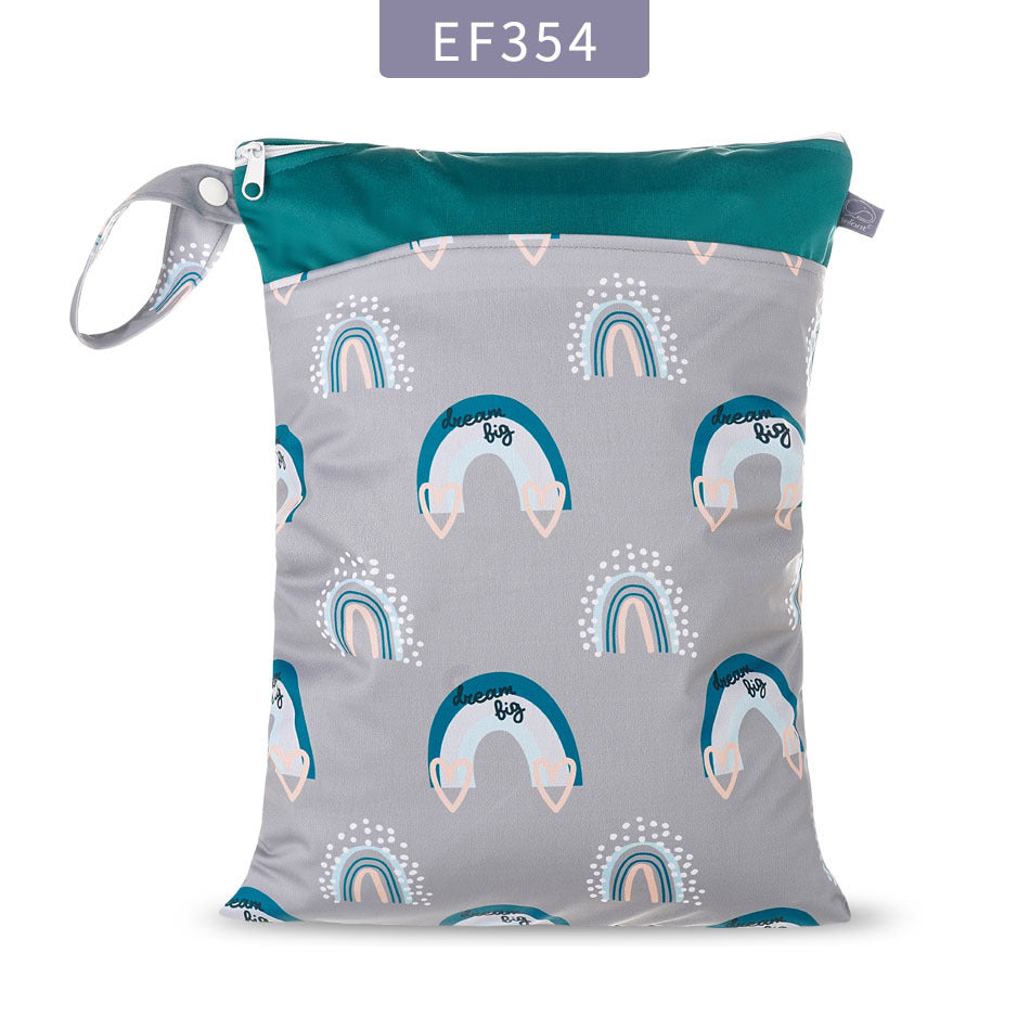 Stay Organized On-the-Go: Double Zipper Stitching Cloth Diaper Bag - Essential Baby Diaper Storage Solution