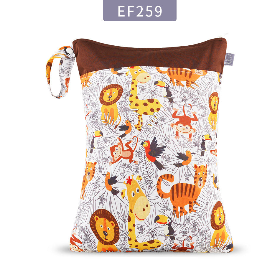 Stay Organized On-the-Go: Double Zipper Stitching Cloth Diaper Bag - Essential Baby Diaper Storage Solution