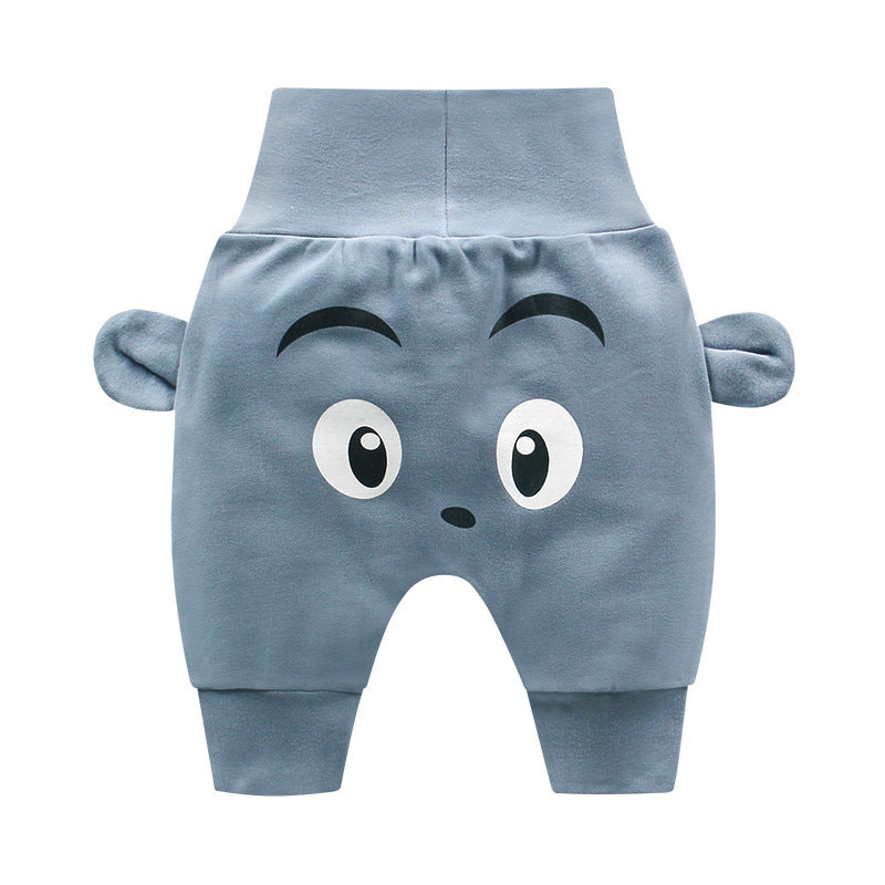 Cartoon Printed High Waist Big PP Pants for Baby - Casual Trousers