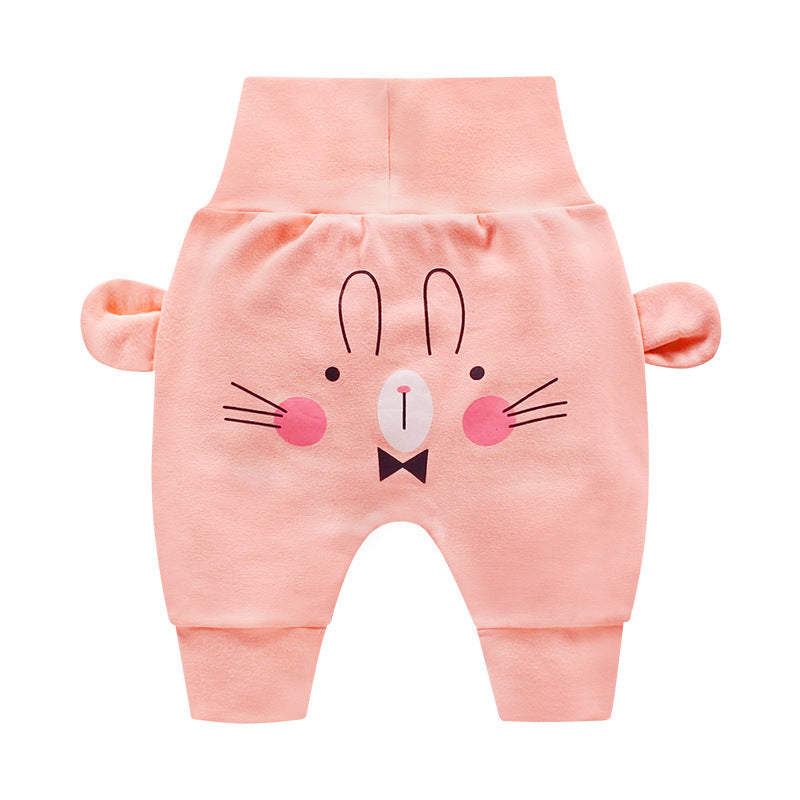 Cartoon Printed High Waist Big PP Pants for Baby - Casual Trousers