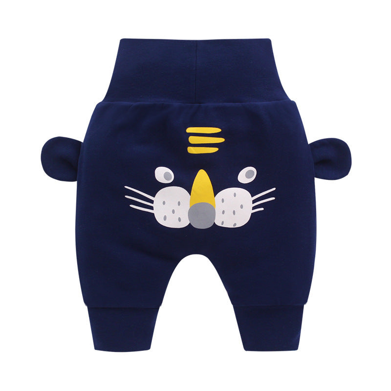 Cartoon Printed High Waist Big PP Pants for Baby - Casual Trousers