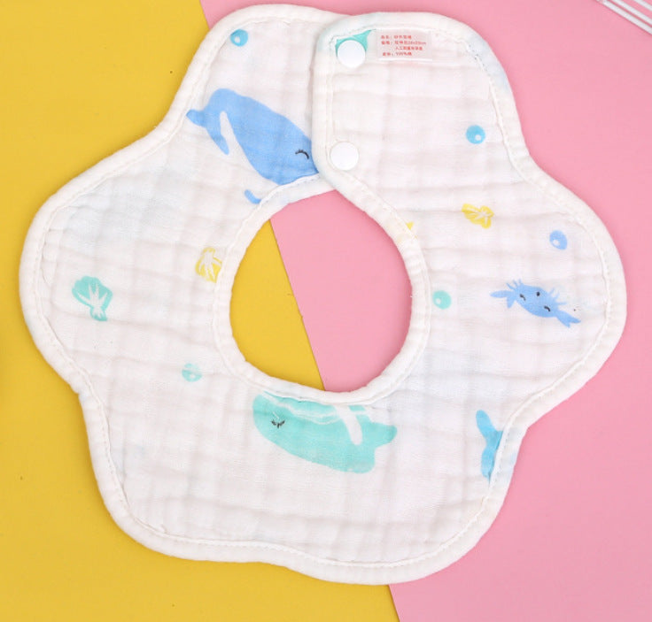 Printed Baby Bibs with Rice Pockets - Soft Infant Saliva Towels