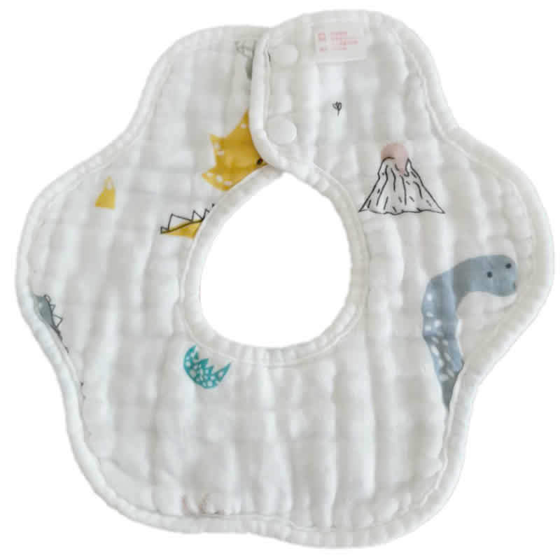 Printed Baby Bibs with Rice Pockets - Soft Infant Saliva Towels