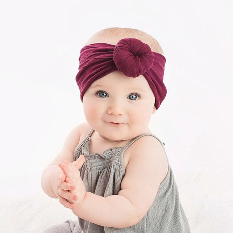 Stylish and Comfortable: Bowknot Elastic Nylon Baby Hair Band for Fashionable Decor
