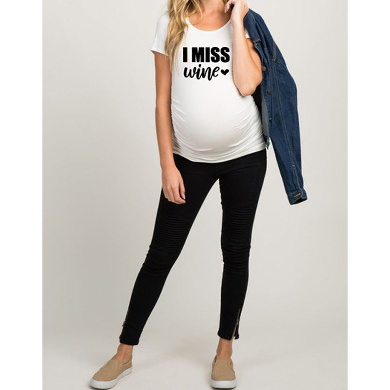 Printed Maternity Shirts - Slim Fit Pregnancy Tops for Women