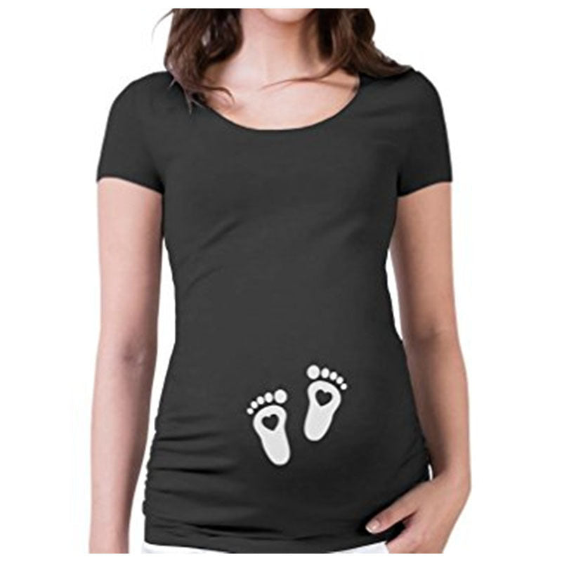 Printed Maternity Shirts - Slim Fit Pregnancy Tops for Women