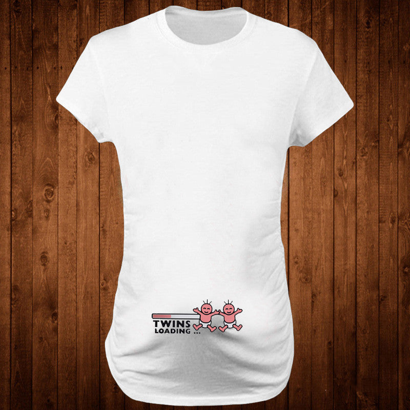 Printed Maternity Shirts - Slim Fit Pregnancy Tops for Women