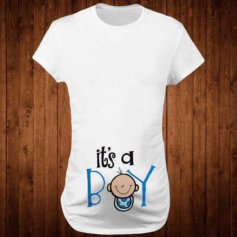 Printed Maternity Shirts - Slim Fit Pregnancy Tops for Women