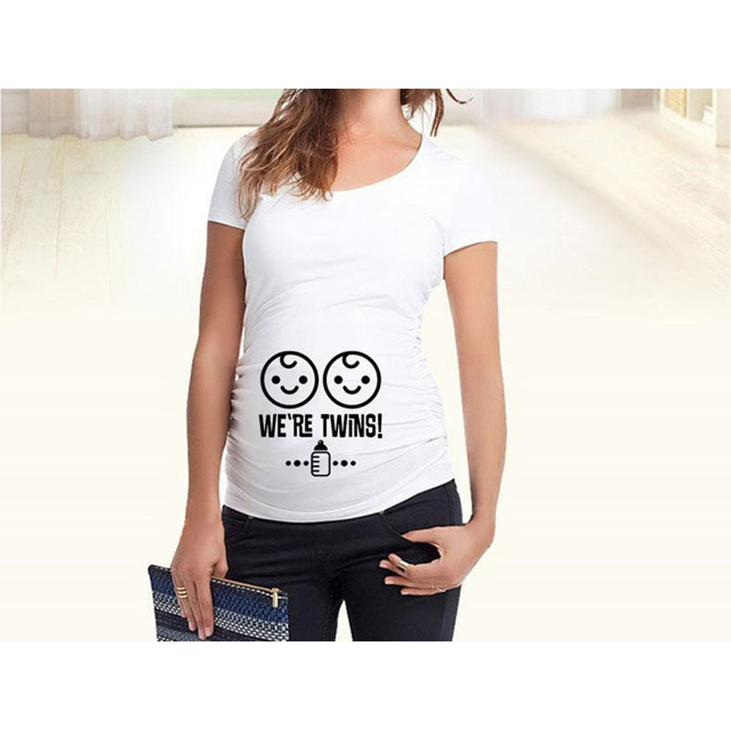 Printed Maternity Shirts - Slim Fit Pregnancy Tops for Women