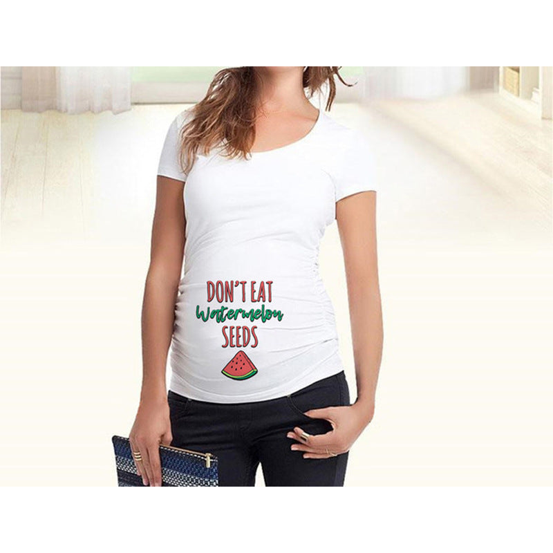 Printed Maternity Shirts - Slim Fit Pregnancy Tops for Women