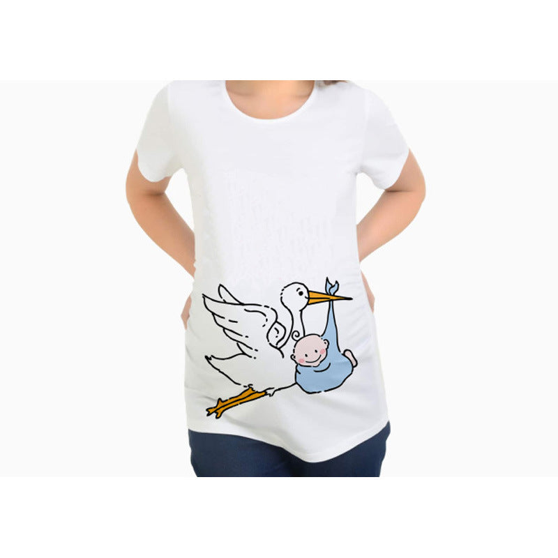 Printed Maternity Shirts - Slim Fit Pregnancy Tops for Women
