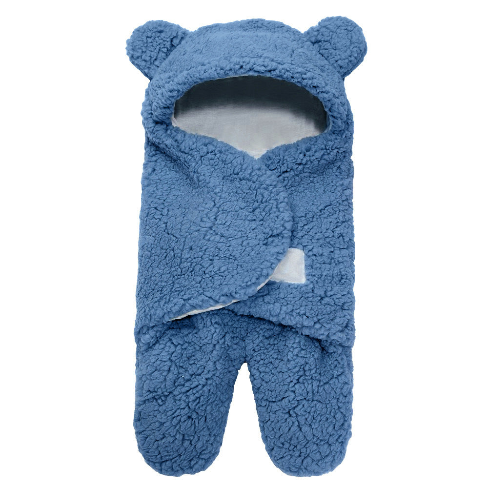 Lamb Plush Sleeping Bag | Cozy Newborn Baby Swaddling Quilt